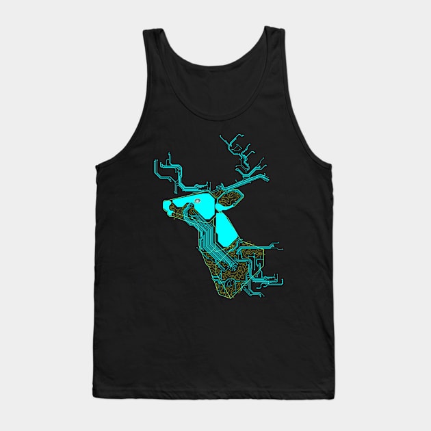 electronic deer Tank Top by Mako Design 